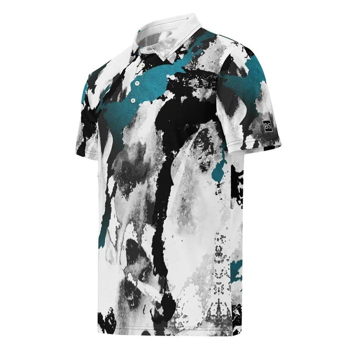 Black Square Golf Splash Men’s slim fit polo