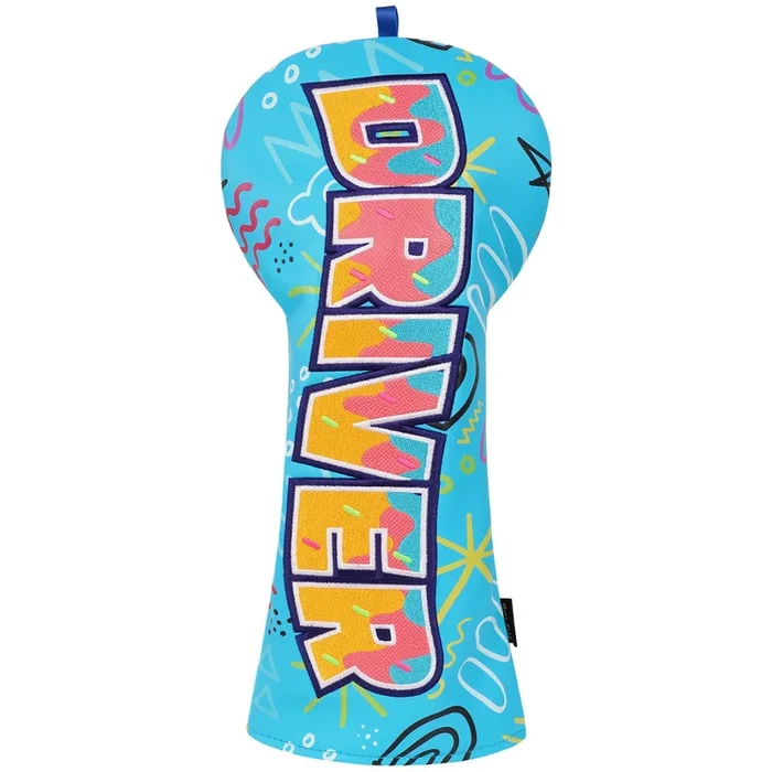 Blue PU Donut Driver Golf Headcover