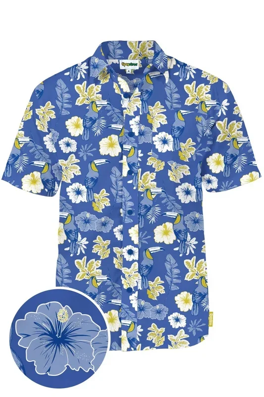 Botanics Blue High Quality Hawaiian Shirt – Fanshubus.com