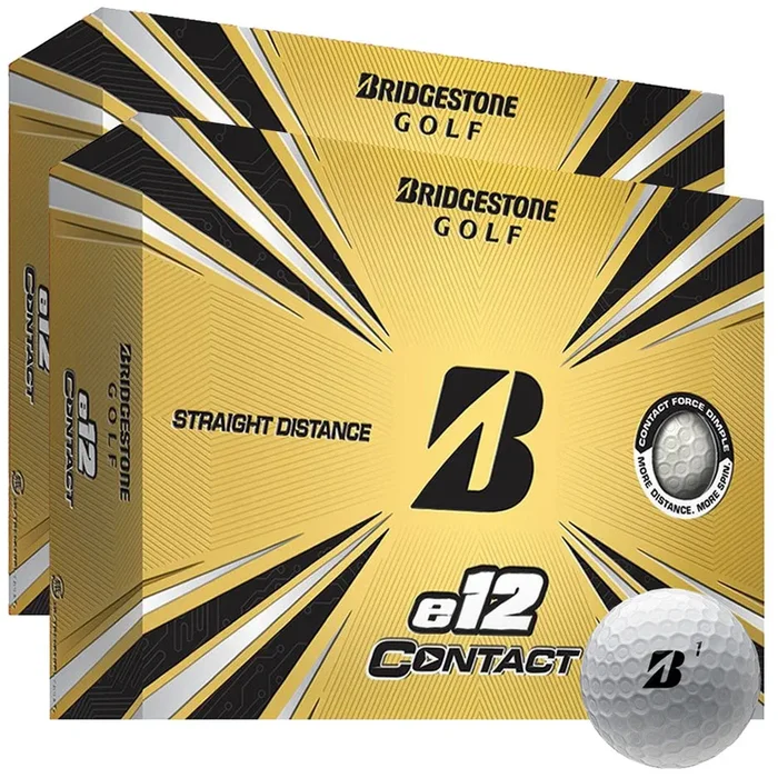 Bridgestone E12 Contact Matte Golf Balls – White – Double Dozen