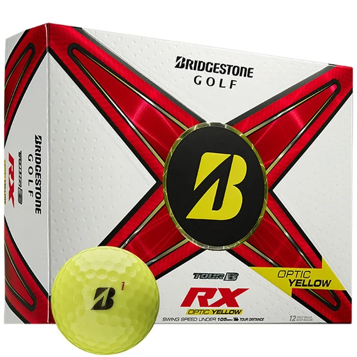 Bridgestone TOUR B RX Golf Balls – Yellow – 12 Pack