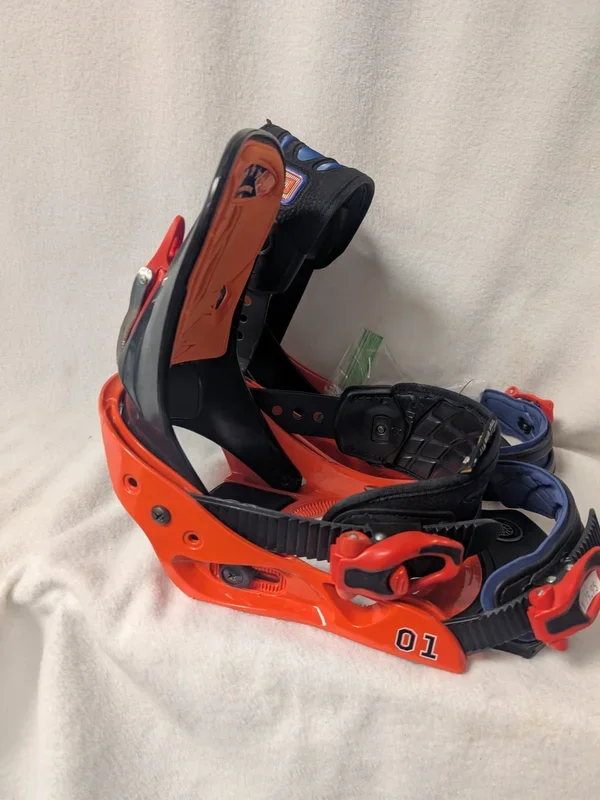 Burton 01 Snowboard Bindings Size Small Color Orange Condition Used