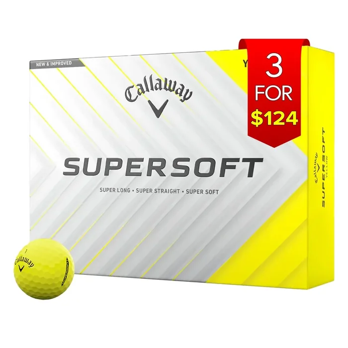 Callaway 2025 Supersoft Golf Balls – Yellow