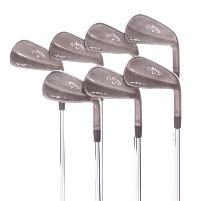 Callaway Apex MB Raw Finish Steel Men’s Right Hand Irons 4-PW Stiff – Project X 6.0