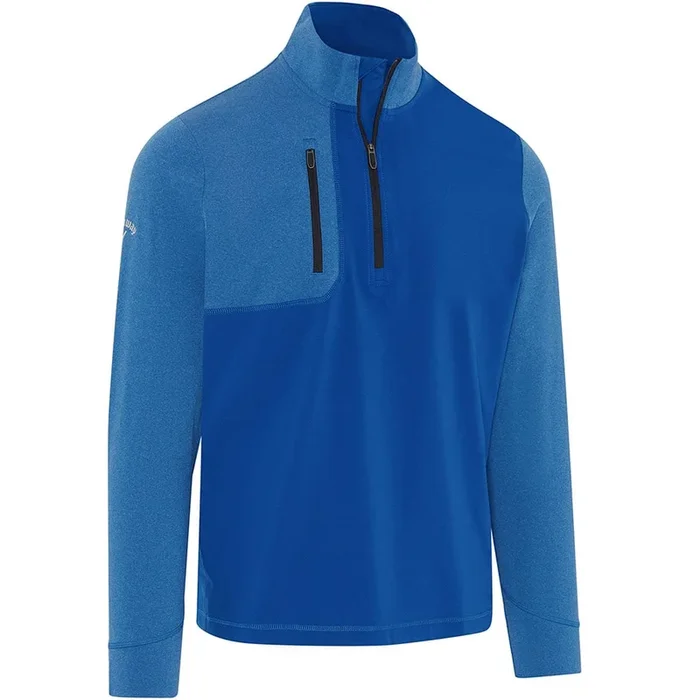 Callaway Aquapel Mixed Media 1/4 Zip Pullover – Light Lapis/Heather