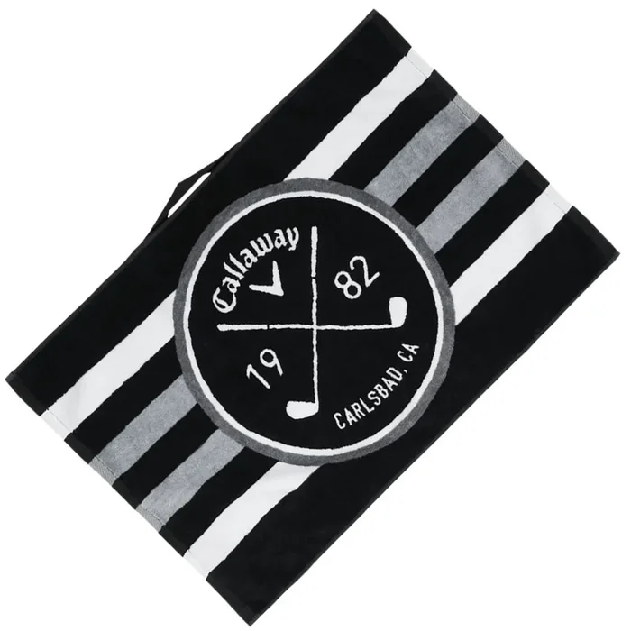 Callaway Cart Towel – Black/White/Charcoal
