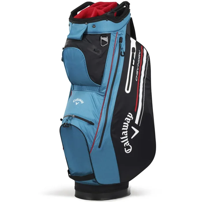 Callaway Chev 14 Dry Waterproof Cart Bag – Aqua/Black/Fire