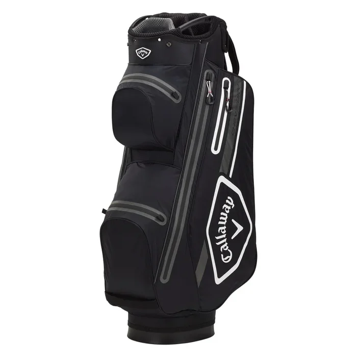 Callaway Chev Dry 14 Waterproof Cart Bag – Black/White/Charcoal