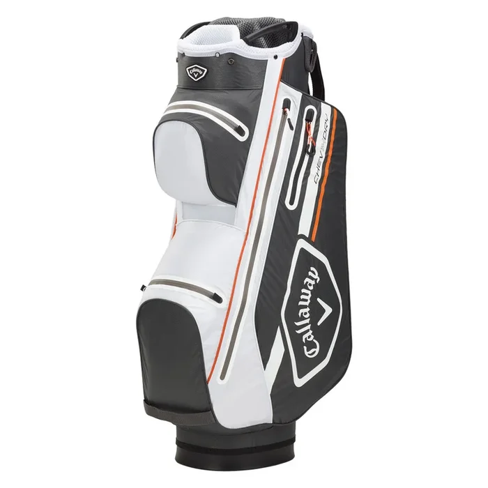 Callaway Chev Dry 14 Waterproof Cart Bag – Charcoal/White/Orange