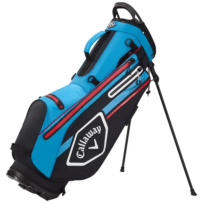 Callaway Chev Dry Waterproof Stand Bag – Black/Cyan/Fire