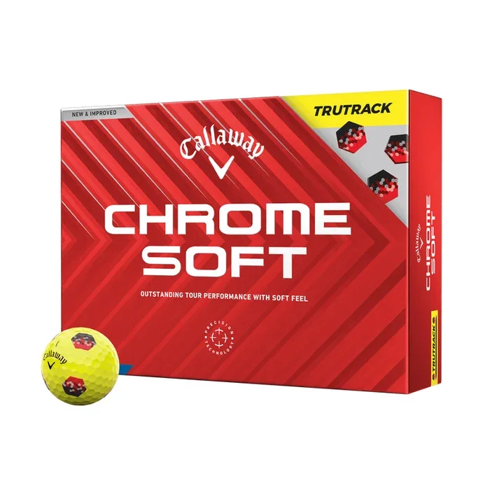 Callaway Chrome Soft Trutrack Yellow Golf Balls – Dozen