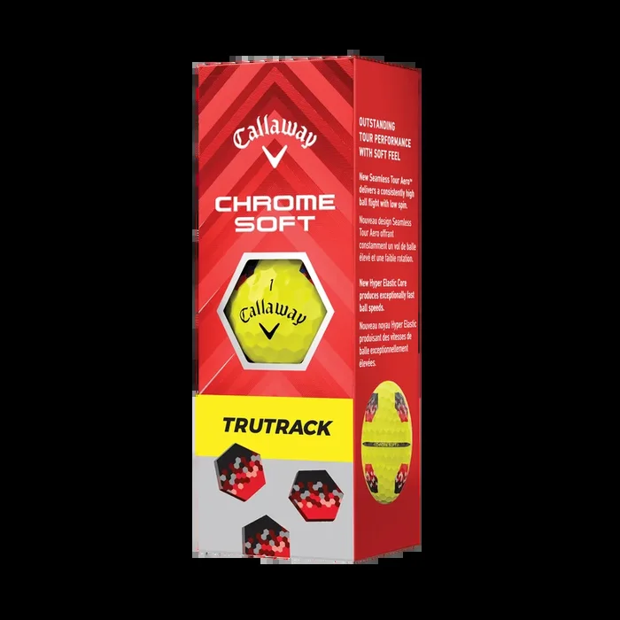 Callaway Chrome Soft Trutrack Yellow Golf Balls – Sleeve