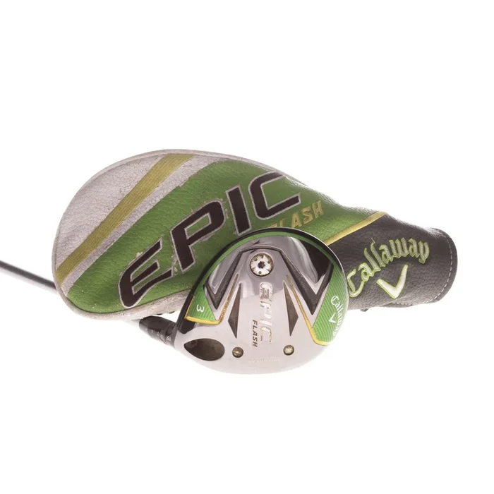 Callaway Epic Flash Graphite Mens Right Hand Fairway 3 Wood 15 Degree Stiff – Project X Evenflow 6.0 65 S