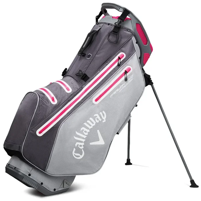 Callaway Fairway 14 Hyper Dry Waterproof Stand Bag – Charcoal/Silver/Pink