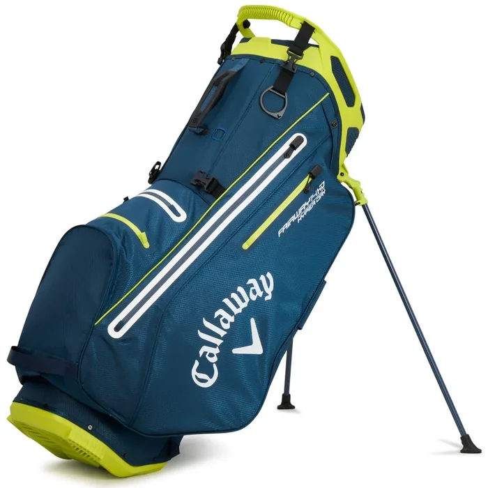 Callaway Fairway 14 Hyper Dry Waterproof Stand Bag – Navy/Florescent Yellow