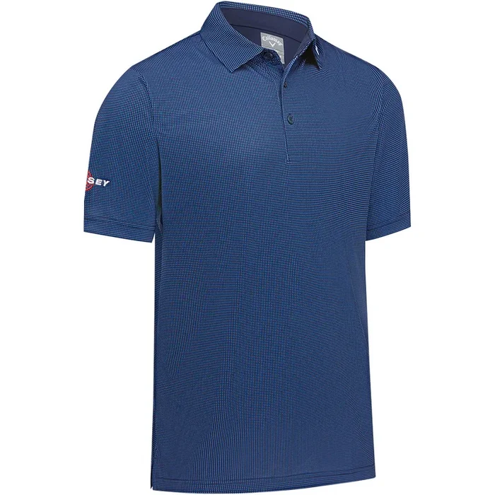 Callaway Gingham Print Polo Shirt – Peacoat