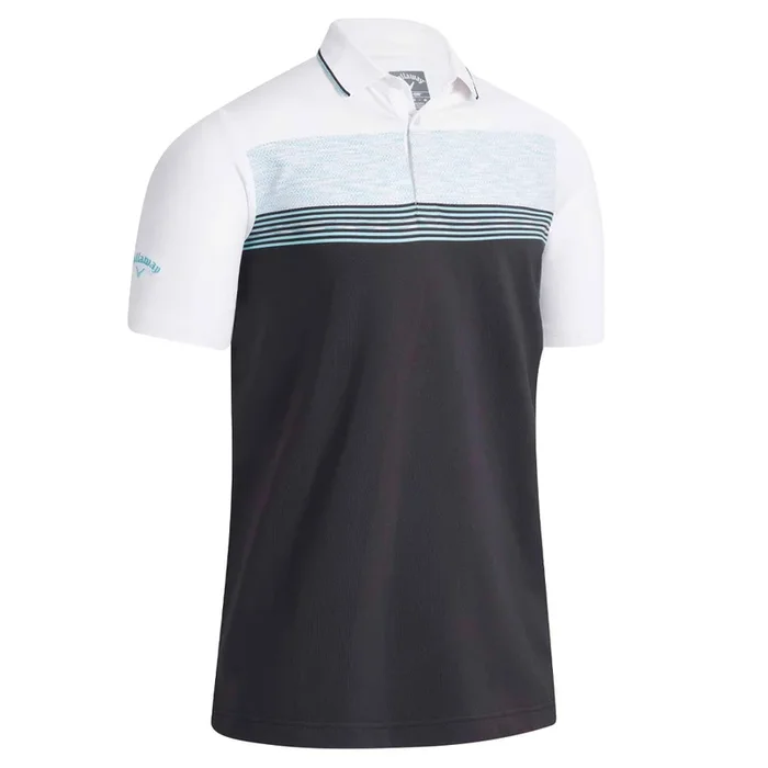 Callaway Micro Geo Jacquard Polo Shirt – Bright White
