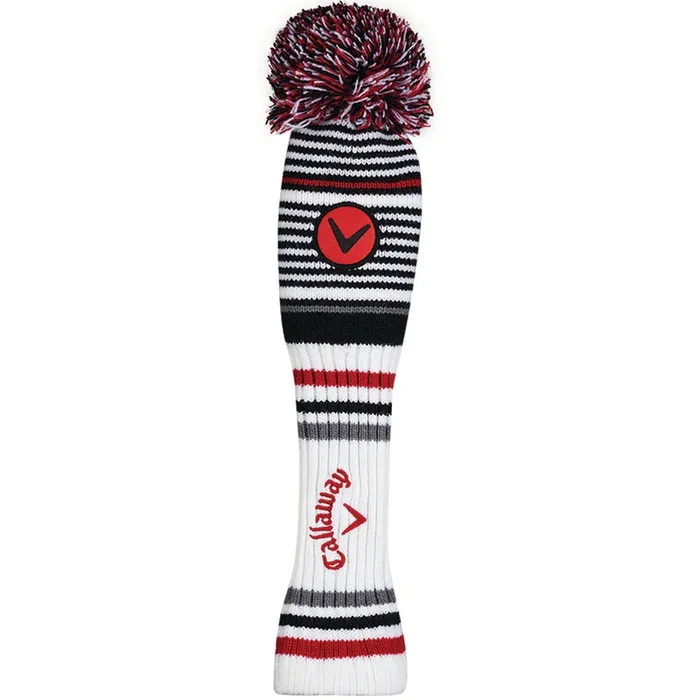 Callaway Pom Pom Fairway Headcover – White/Black/Charcoal/Red