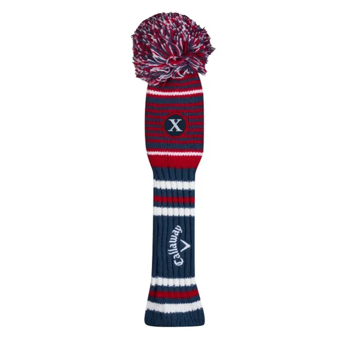 CALLAWAY POM POM X HYBRID HEADCOVER – Navy/Red/White