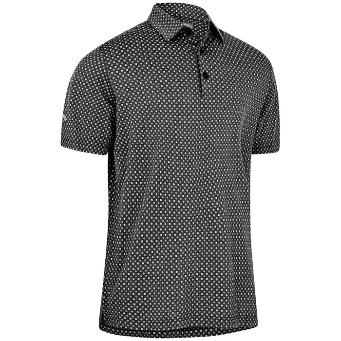 Callaway Soft Touch Micro Print Polo Shirt – Black Heather