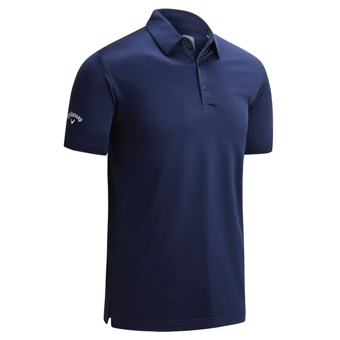 Callaway Swing Tech Solid Print Polo Shirt – Peacoat