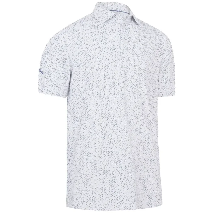 Callaway Trademark Chev Print Polo Shirt – Bright White