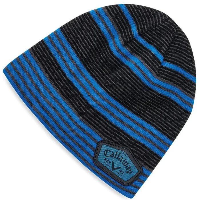 Callaway Winter Chill Beanie Hat – Black/Royal/Charcoal