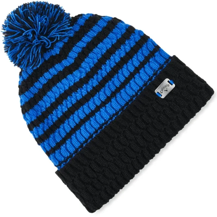 Callaway Winter Pom Pom Beanie Hat – Black/Royal
