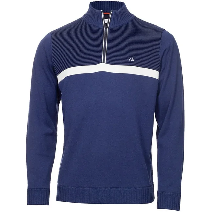 Calvin Klein Magnet 1/2 Zip Lined Sweater – Ink