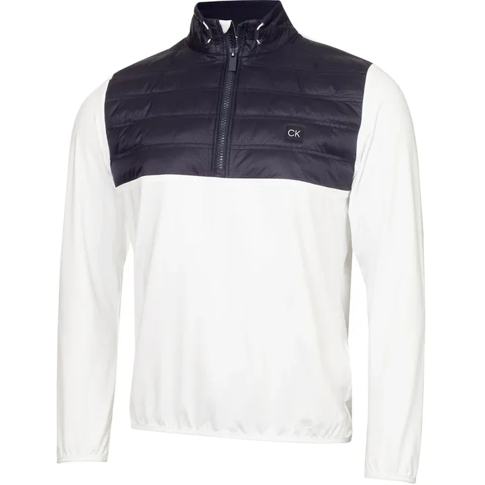 Calvin Klein Rangewood 1/2 Zip Hybrid Pullover – White
