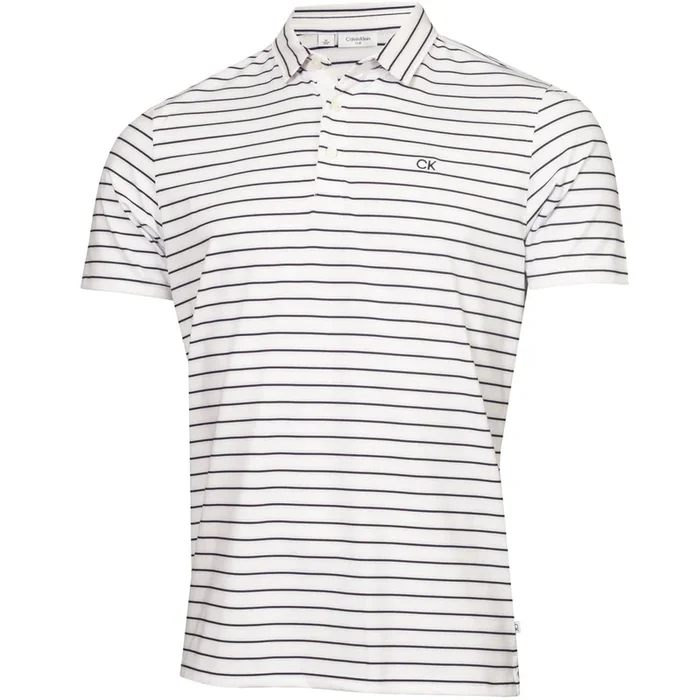 Calvin Klein Silverstone Polo Shirt – White/Evening Blue