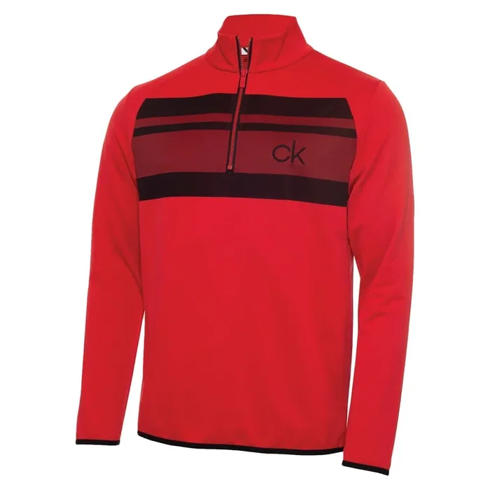 Calvin Klein Taylor Half Zip Sweater – Power Red