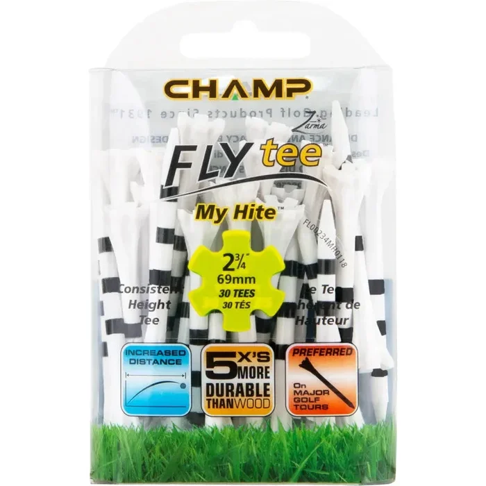 Champ My Hite Tees 2 3/4″ (30 Pack) White/Black