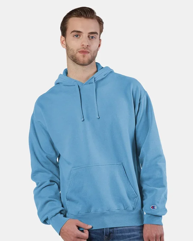 Champion Men’s Garment Dyed Hooded Sweatshirt