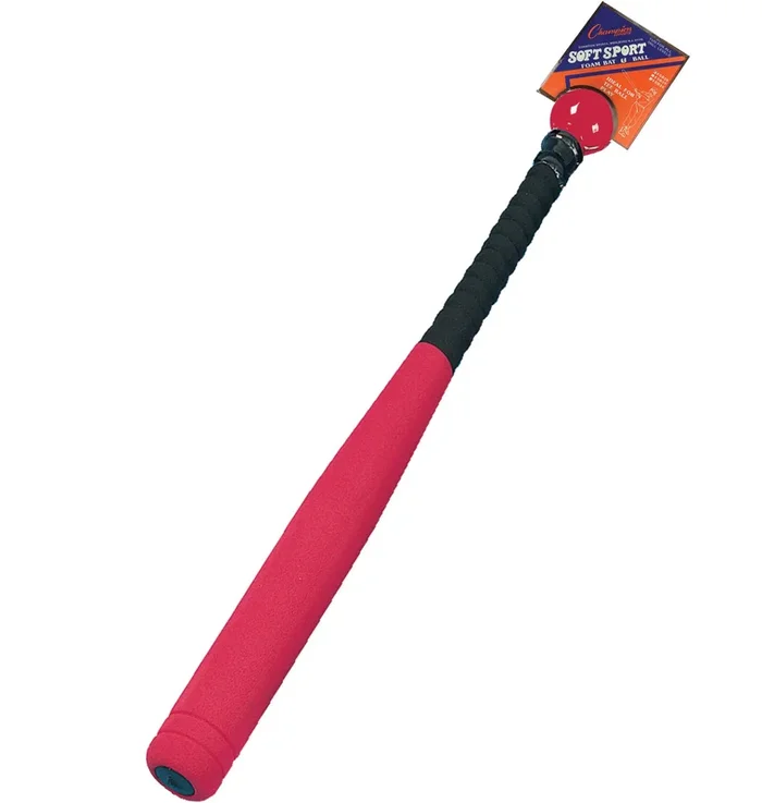 Champion Sports Foam Covered Bat and Ball