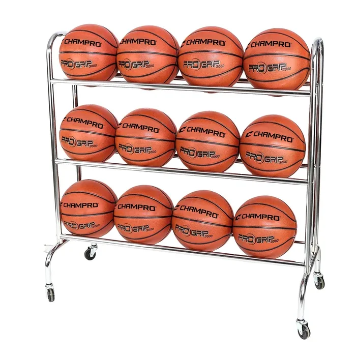 Champro 12 Ball Basketball Rack with Casters