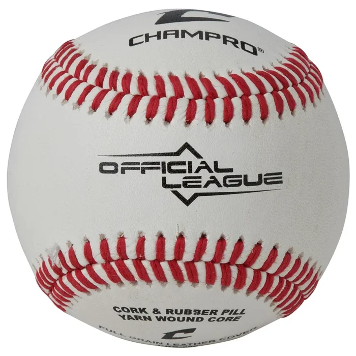 Champro Official League Full Grain Leather Baseballs – 6 Pack