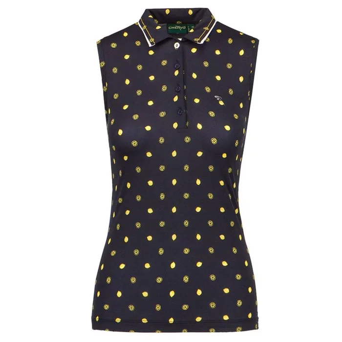 Chervo Aza Sleeveless Golf Polo Limoni Navy – SS22 Women