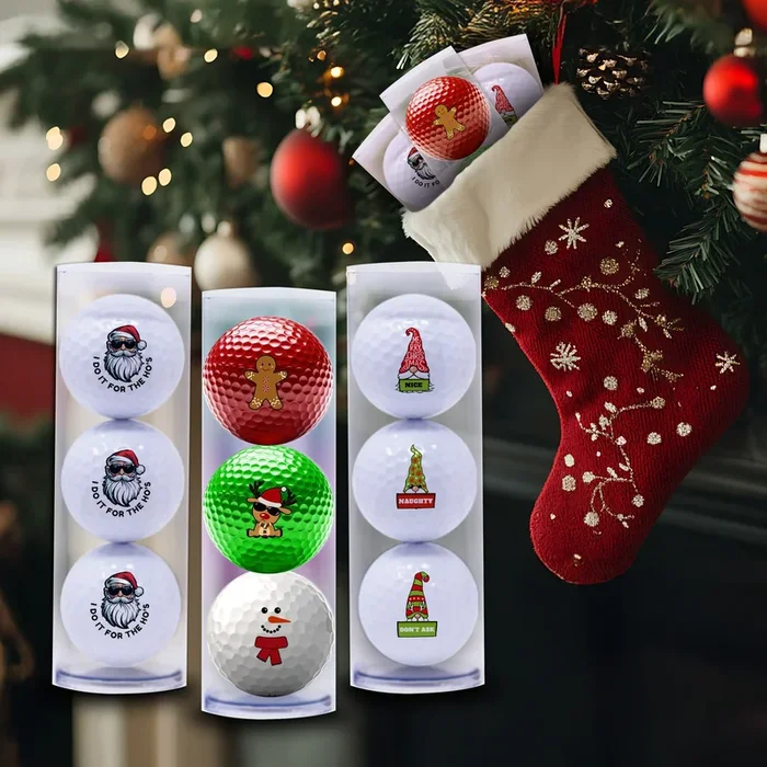 Christmas Golf Balls – 3 Ball Sleeve