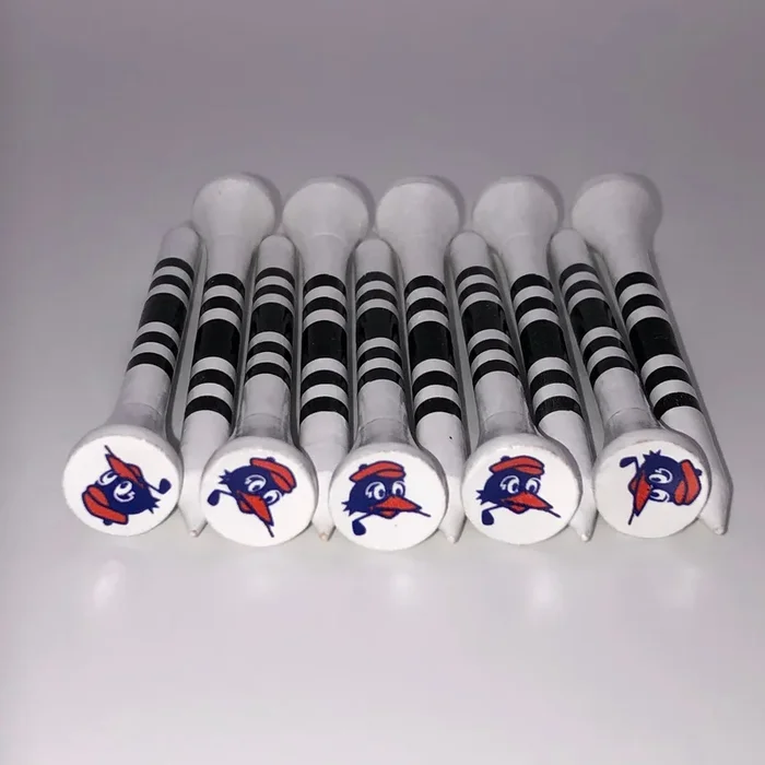 Circles Golf Logo Tees 10 Pack – White – Black and White