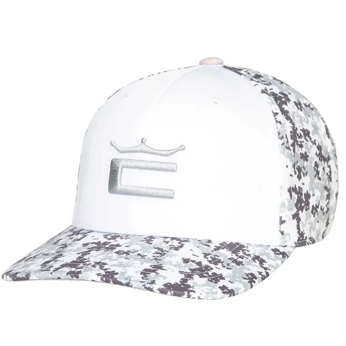 Cobra Camo Crown C Snapback Cap – White