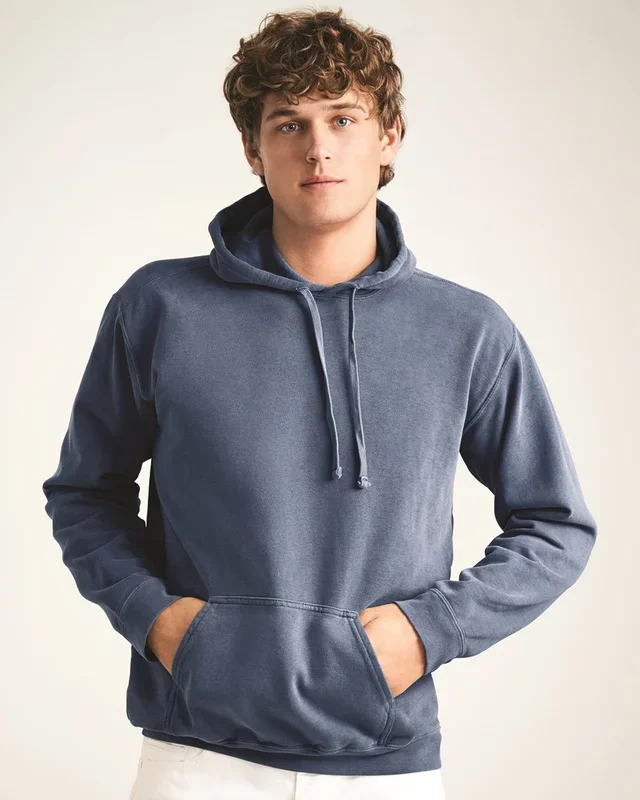 Comfort Colors Men’s Garment-Dyed Hooded Sweatshirt