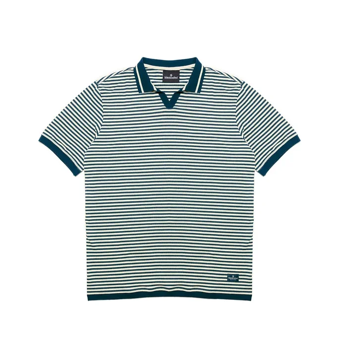 Contour Striped Polo (Navy)