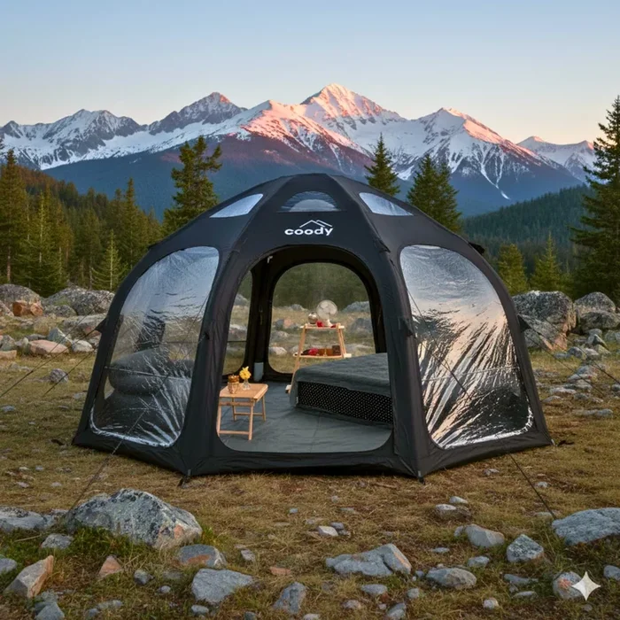 Coody Aurora Dome | RBM Outdoors Inflatable tent Octopus Black for 2-4 person
