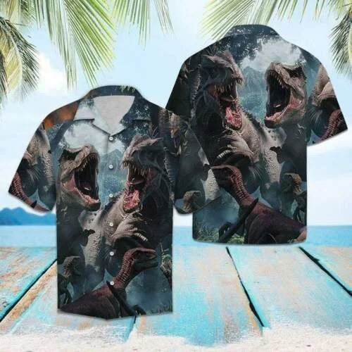 Cool Dinosaurs Hawaiian Shirt- For men and women – Fanshubus – Fanshubus.com
