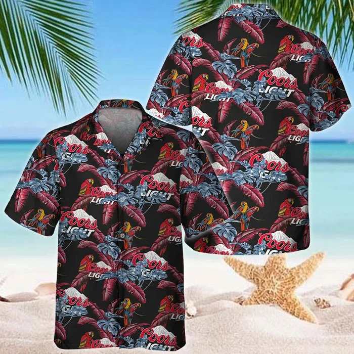 Coors Light Red Parrots Hawaiian Shirt – Fanshubus.com