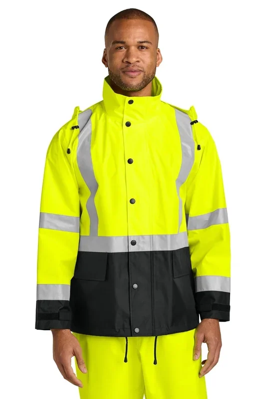 CornerStone Men’s ANSI 107 Class 3 Rain Jacket CSJ504