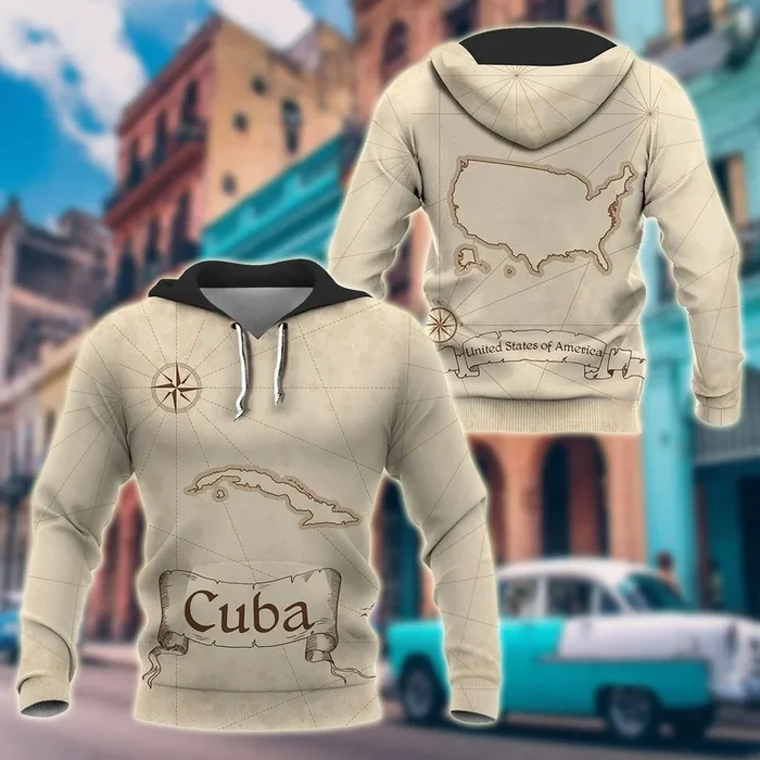 Cuba Compass Version Unisex Adult Hoodies – Fanshubus.com