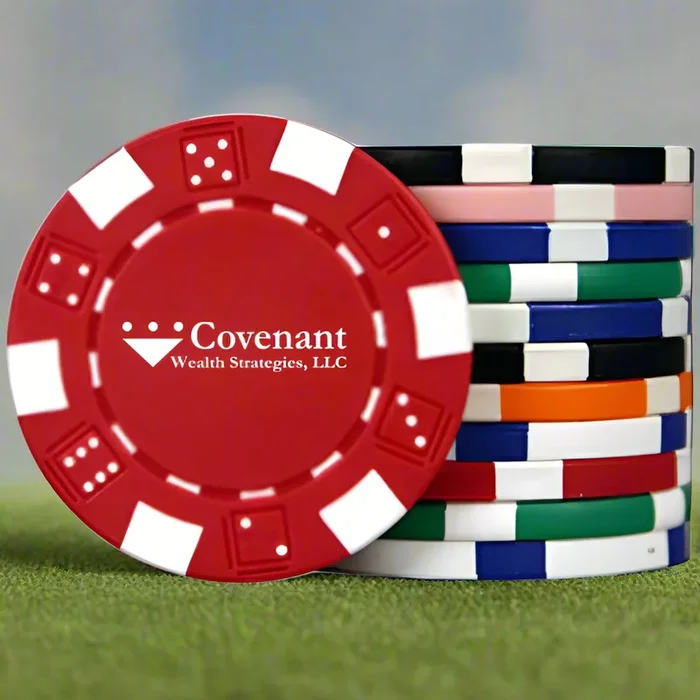 Custom Dice Striped Golf Poker Chips