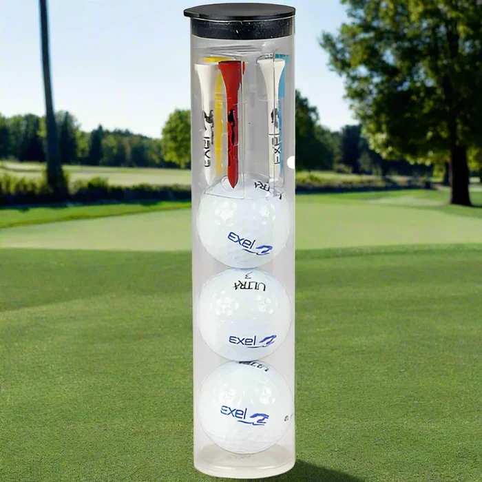 Custom Logo 3 Golf Ball and Tee Pack